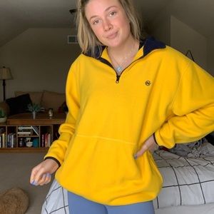 nautica oversized yellow pullover